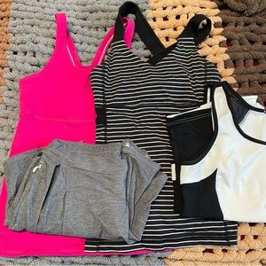 Lululemon size 8 lot of tanks and skort